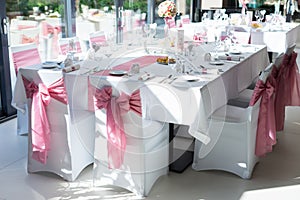 wedding table settings with decoration