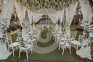 Wedding tables decoration for a wedding