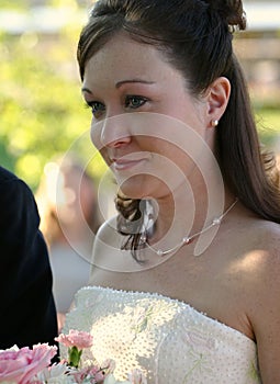 Wedding Teary Eyed Bride