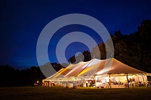 Wedding Tent at night