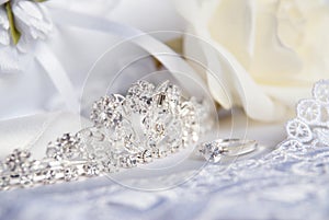 Wedding tiara (diadem) and bridal accessories