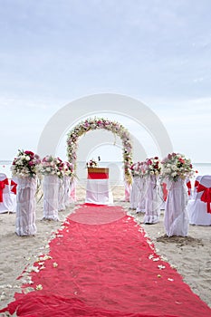Wedding venue on the beach