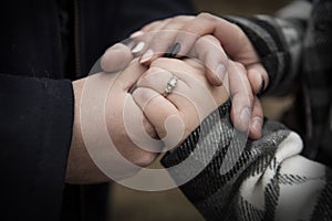 Wedding vows hands