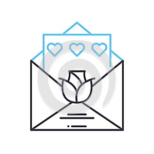 wedding vows line icon, outline symbol, vector illustration, concept sign