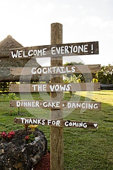 Wedding welcome sign