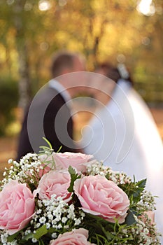 Weddings flowers , fiancee and fiance