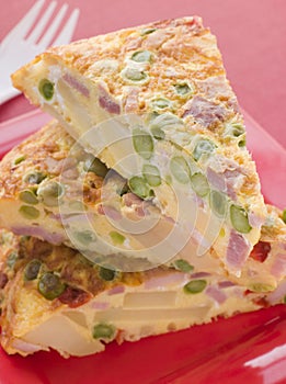 Wedges of Spanish Omelette