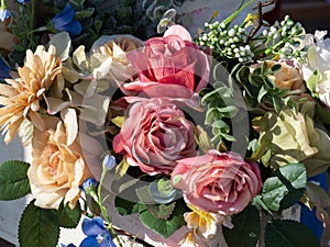 Weding Bouquet of colorful flowers photo