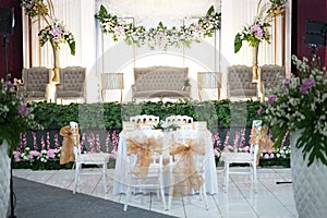 Weding engagement decor view