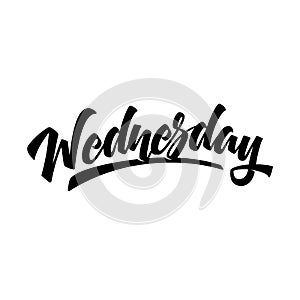 Wednesday. Brush pen modern calligraphy. Vector illustration.