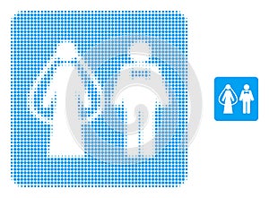 Weds Persons Halftone Dotted Icon