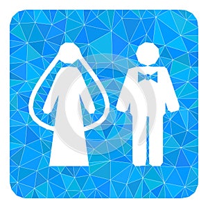 Weds Persons Polygonal Mocaic Icon