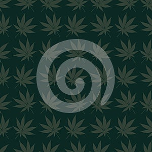 Weed pattern Green