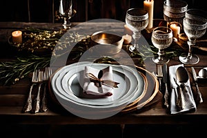 WEEDING TABLE SETTING GENERATED BY AI TOOL