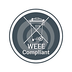 WEEE, Waste electrical and electronic equipment directive compliant symbol photo