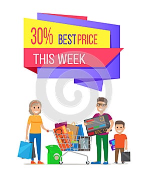 This Week 30 Best Price Sale Label on Poster