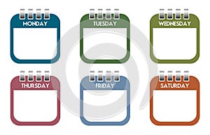 Week day calendar sheets