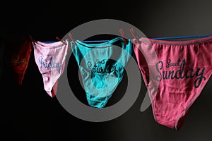 Week panties. One panty for each day of the week