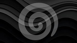 Abstract Black Wave Background