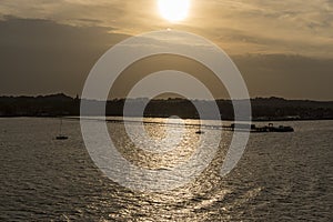 Hythe pier at sunset photo