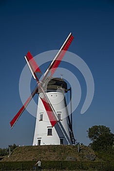 Windmill outside Bruge Belgium photo