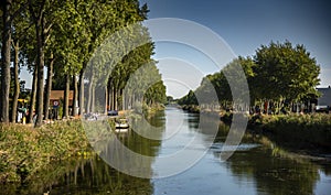 Canal on the outskirts of Bruge. photo