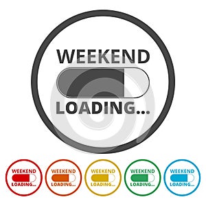 Weekend Loading icons set