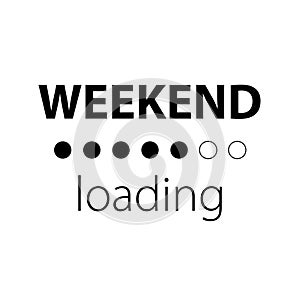 weekend loading on white