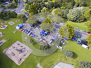 Weekend market at Waikanae township in Wellington in New Zealand