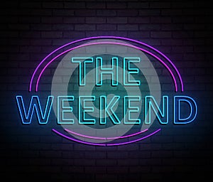 Weekend neon concept.