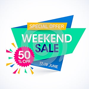 Weekend super sale special offer banner