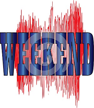 WEEKEND - Vector illustration design for banner, t shirt graphics, fashion prints, slogan tees, stickers, cards, posters and other