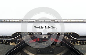 Weekly Briefing