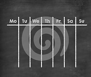 Weekly calendar for full week