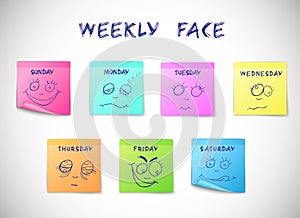 Weekly calendar stickers