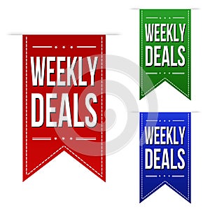 Weekly deals banner design set