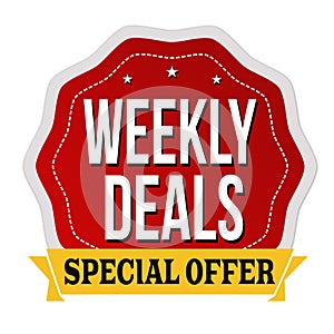 Weekly deals label or sticker