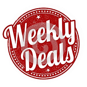 Weekly deals sign or stamp