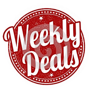 Weekly deals sign or stamp photo