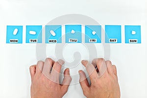 Weekly medicine intake budgeting. Decrease in dosage due to high market price of healthcare services.