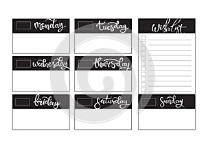 Weekly planner blank template
