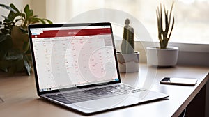 weekly planner on desk