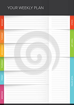 Weekly planner template