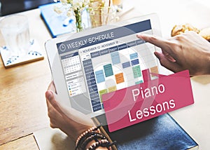 Weekly Schedule Reminder Activities Planner Concept