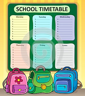 Weekly school timetable composition 7