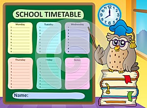 Weekly school timetable concept 8