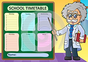 Weekly school timetable design 1