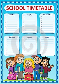 Weekly school timetable design 3