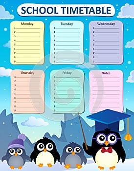 Weekly school timetable design 4