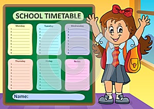 Weekly school timetable design 7